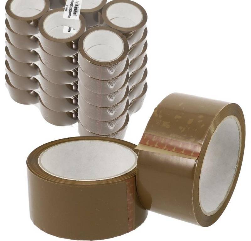 GarPet Klebeband Klebeband 66 M Pack Paket Band Klebeband Transparent Braun 6 - 36 (36-St) von GarPet