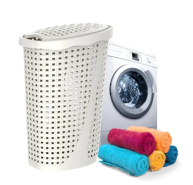 GarPet Wäschebox Wäschebox Wäschesammler Wäschekorb Wäschetruhe Rattan Optik 60 cm von GarPet