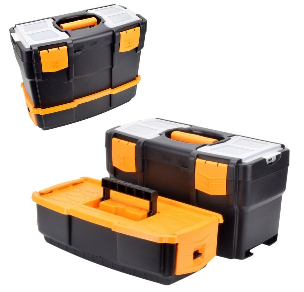 GarPet Werkzeugkoffer Werkzeugkoffer leer doppelt stapelbar Werkzeug Angel Box Kiste Kasten GarPet Werkzeugkoffer Werkzeugkoffer leer doppelt stapelbar Werkzeug Angel Box Kiste Kasten von GarPet