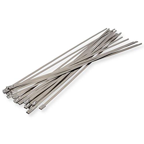 Profi Kabelbinder Edelstahl Metall Binder UV-beständig Set Sortiment Stahlband 520x4,6 mm 25 St. von GarPet