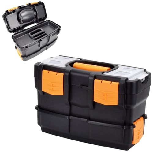 Werkzeugkoffer leer doppelt stapelbar Werkzeug Angel Box Kiste Kasten Toolbox 35 von GarPet