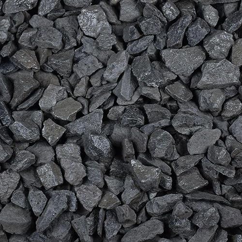 Kieselsteine Garten Zierkies Basalt 11-22 mm 25 kg Anthrazit Aquarium Kies Basaltsplitt Weg Steinteppich Zierstein Splitt von GarPet