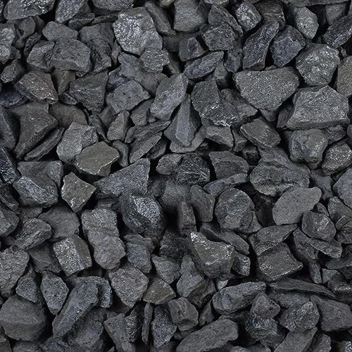 GarPet Zierkies 25 kg 11-22 mm Ziersplitt Basalt Anthrazit Aquarium Garten Weg Kies Steinteppich von GarPet