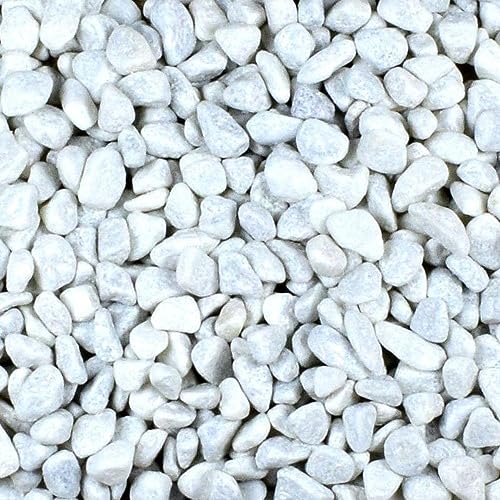 Zierkies 25 kg 25-40 mm Aquarium Carrara Weiß Garten Kies Marmor Gabion Steinteppich von GarPet