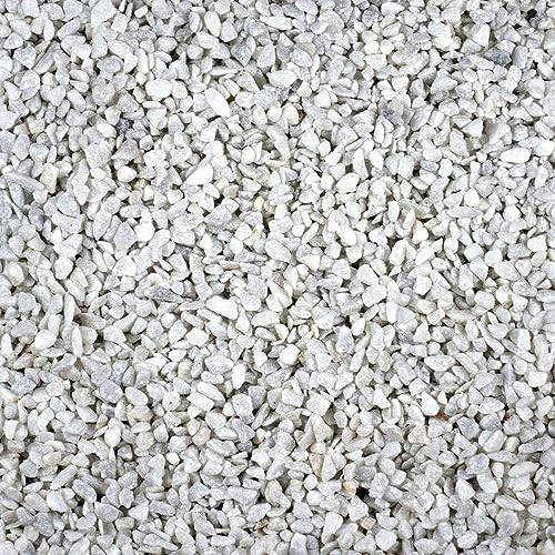 Zierkies 25 kg 5-8 mm Carrara Weiß Marmor Splitt Aquarium Garten Kies Steinteppich von GarPet