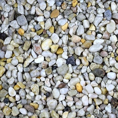 Kieselsteine Garten Quarzkies Zierkies 8-16 mm 25 kg Buntkies Teichkies Aquarium Kies Weg Steinteppich Zierstein Quarz von GarPet