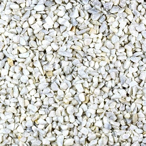 Zierkies 25 kg 9-12 mm Carrara Weiß Marmor Splitt Aquarium Garten Kies Steinteppich von GarPet