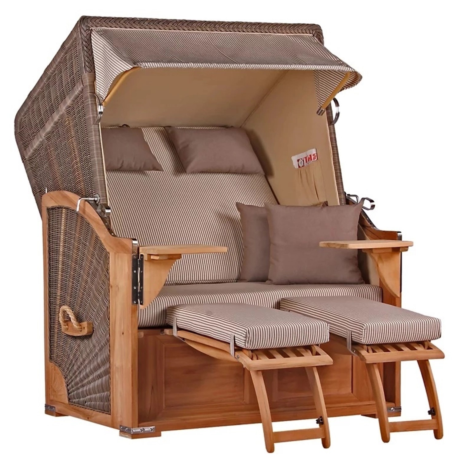 GarWoh Strandkorb Nordstrand Teak PE Grey Dessin 510 GarWoh Strandkorb Nordstrand Teak PE Grey Dessin 510 von GarWoh