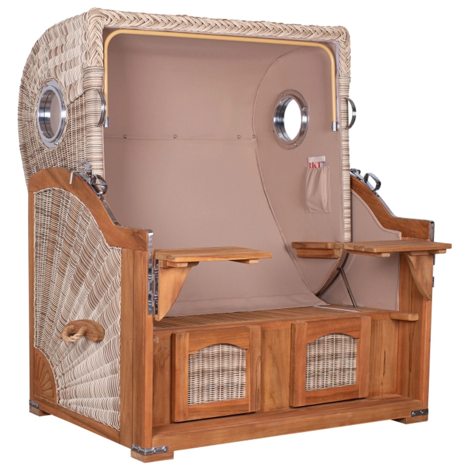 GarWoh Strandkorb Rantum Grande Teak PE Shell Dessin 540 GarWoh Strandkorb Rantum Grande Teak PE Shell Dessin 540 von GarWoh