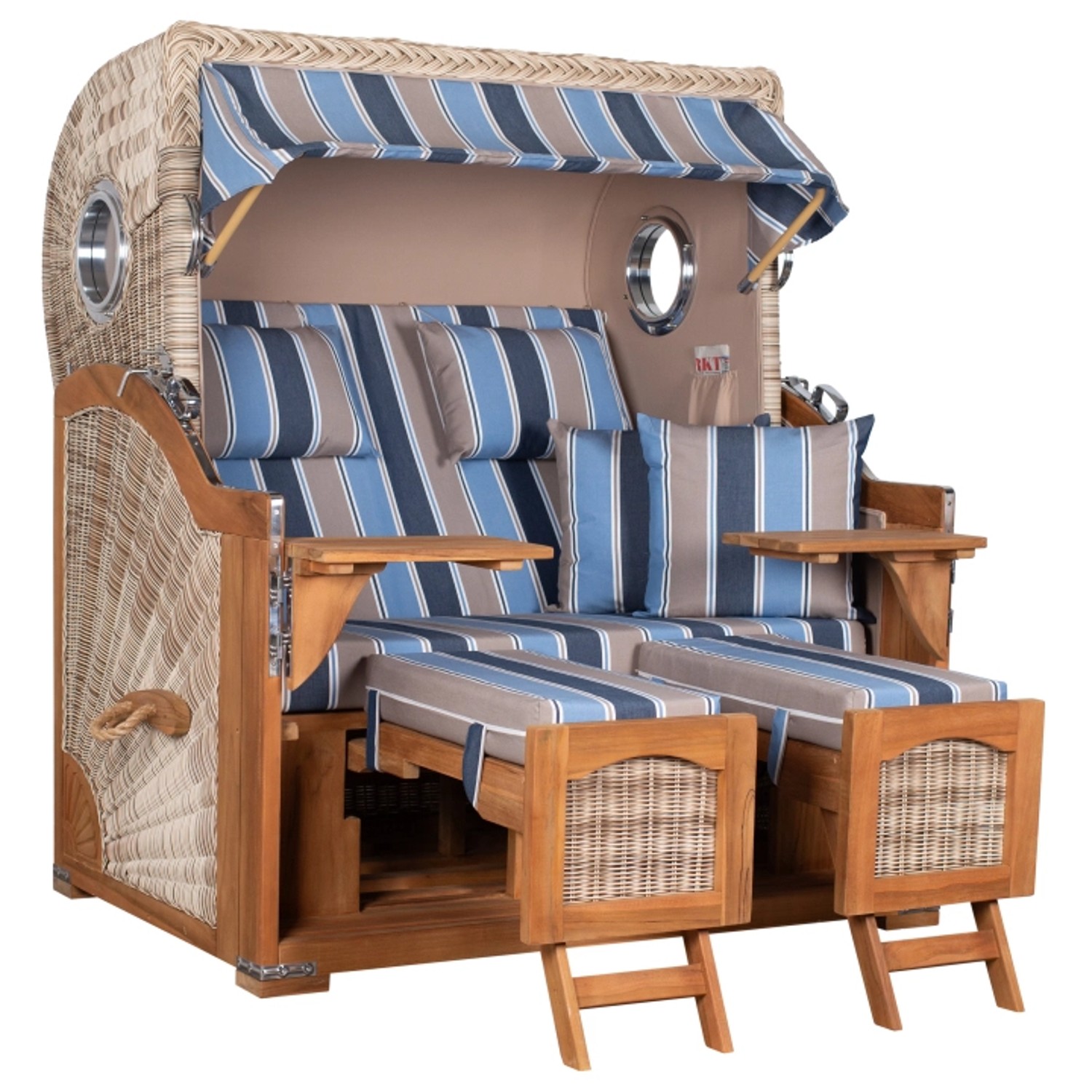 GarWoh Strandkorb Rantum Grande Teak PE Shell Dessin 580 GarWoh Strandkorb Rantum Grande Teak PE Shell Dessin 580 von GarWoh