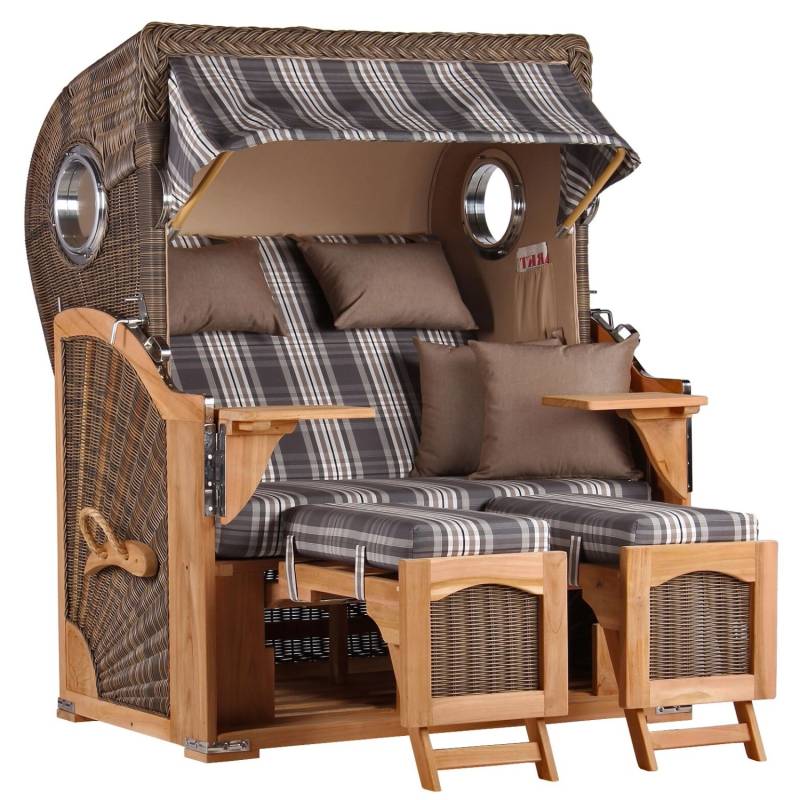 GarWoh Strandkorb Rantum Teak PE Grey Dessin 522 GarWoh Strandkorb Rantum Teak PE Grey Dessin 522 von GarWoh