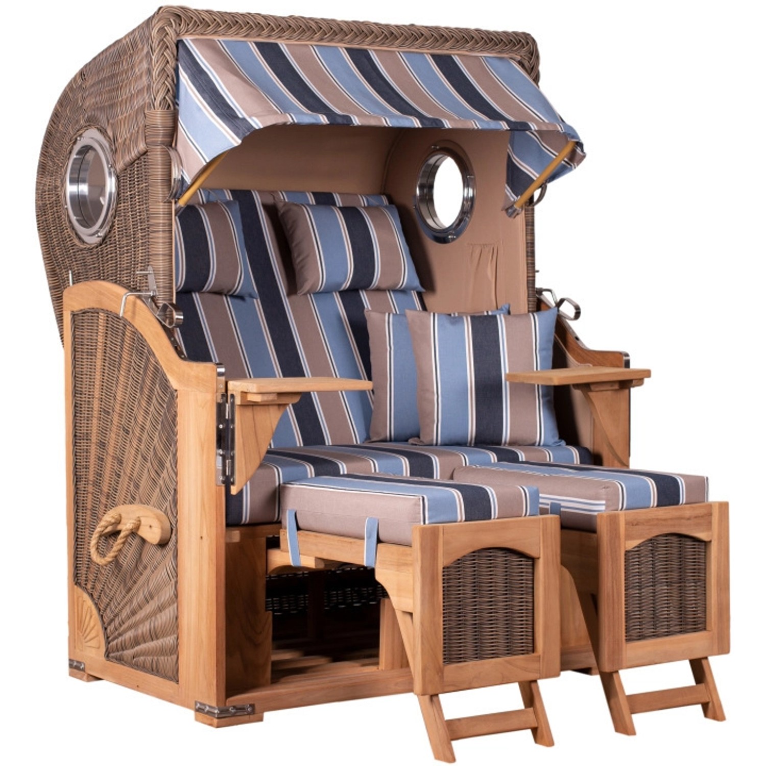 GarWoh Strandkorb Rantum Teak PE Grey Dessin 580 GarWoh Strandkorb Rantum Teak PE Grey Dessin 580 von GarWoh