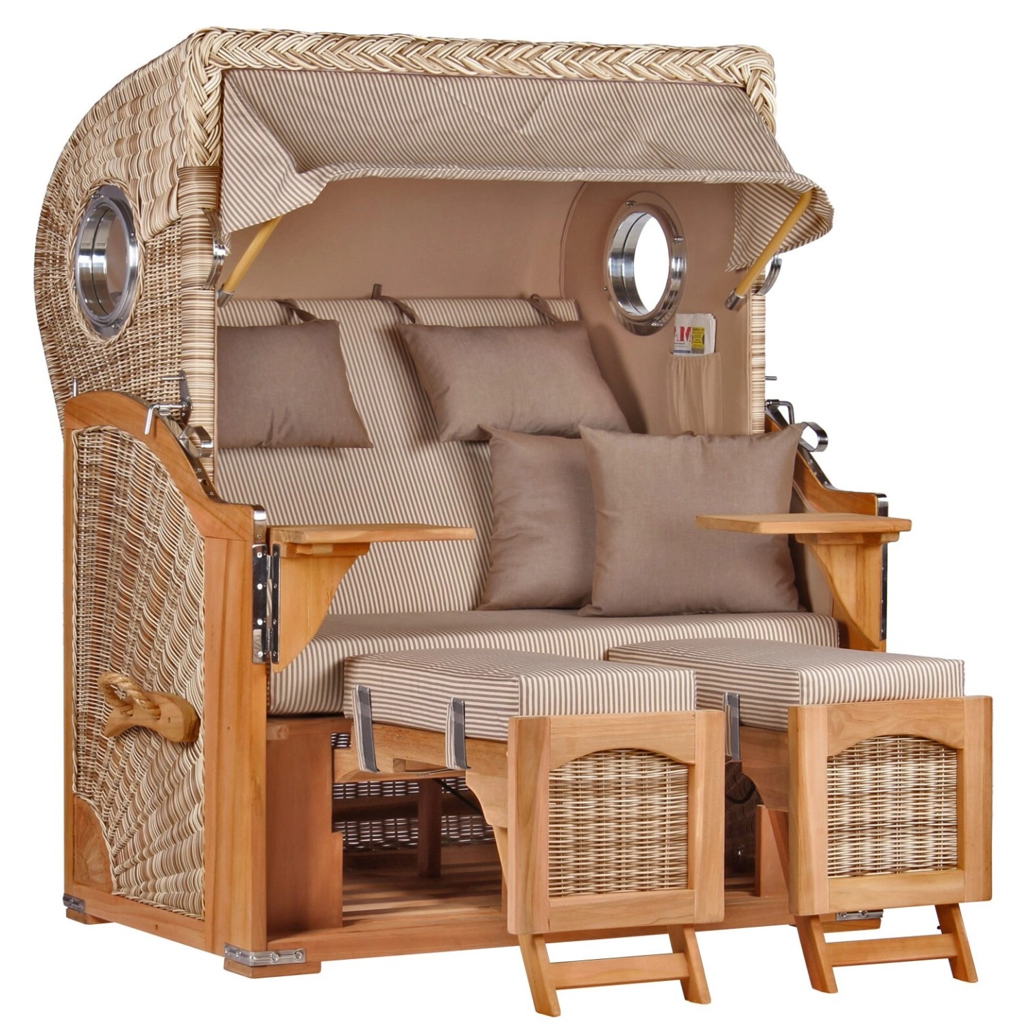 GarWoh Strandkorb Rantum Teak PE Shell Dessin 510 GarWoh Strandkorb Rantum Teak PE Shell Dessin 510 von GarWoh