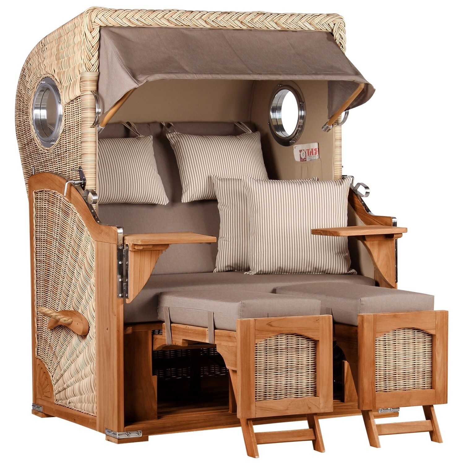GarWoh Strandkorb Rantum Teak PE Shell Dessin 534 GarWoh Strandkorb Rantum Teak PE Shell Dessin 534 von GarWoh