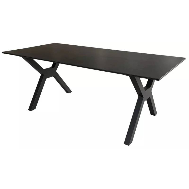 GarWoh Tisch Granada 200x90cm Dark Grey Aluminium von GarWoh
