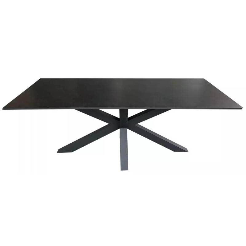 GarWoh Tisch Malaga 200x90cm Dark Grey Aluminium von GarWoh