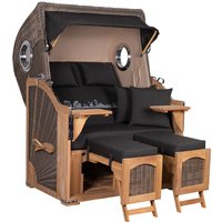 Strandkorb Rantum Teak PE grey Dessin Skyline Ostfriesland von GarWoh