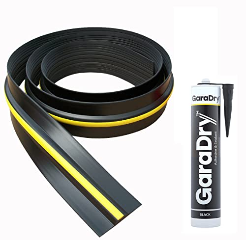 1,5 cm hohes Garagentor-Schwellendichtungsset, 6,17 m lang | Weich-PVC | Komplettes Kit enthält 2 Klebstoffe | GaraDry 1,5 cm hohes Garagentor-Schwellendichtungsset, 6,17 m lang | Weich-PVC | Komplettes Kit enthält 2 Klebstoffe | GaraDry von Garadry