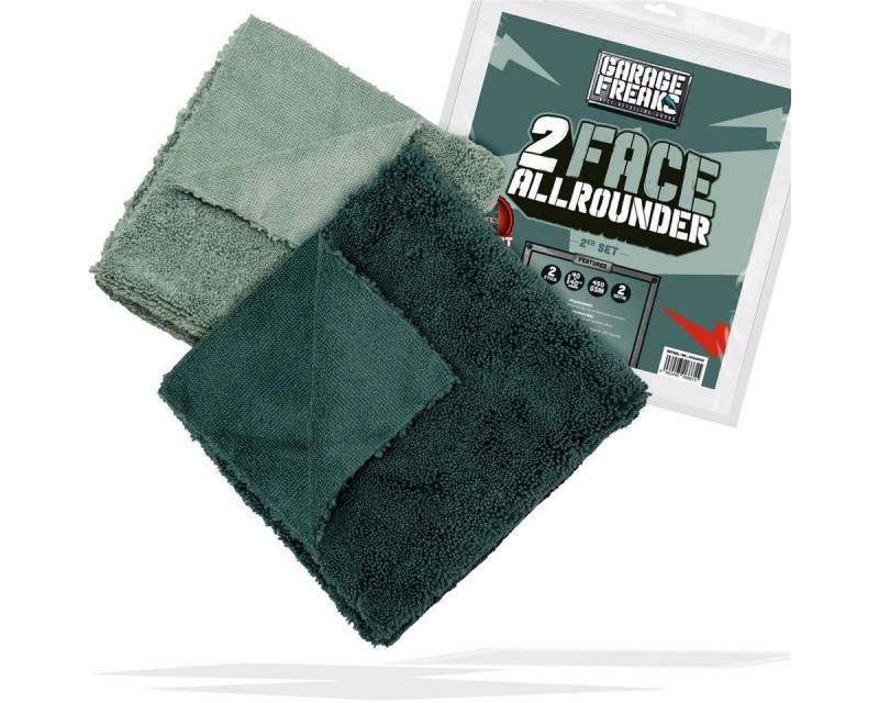 Garage Freaks Garage Freaks - 2er Pack - 2 FACE ALLROUNDER - 40x40cm, 450 GSM Mikrofasertuch (80% Polyester, 20% Polyamide, 40x40 cm, 2-tlg., 2er Pack, Face Allounder, 40x40cm, 450GSM) von Garage Freaks