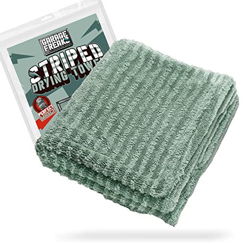 Garage Freaks Hybrid Auto Trockentuch - Striped Drying Towel - 1x XXL Mikrofasertuch groß 50x80cm, 1300 GSM - Extrem saugstarkes Handtuch von Garage Freaks