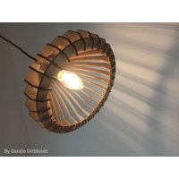 Holzleuchte Holzlampe Handgemachte Lampe Pendelleuchte Deckenlampe von GarageShopLT