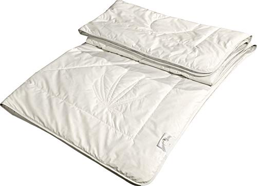 Garanta Bio Leichtsteppbett Naturhaar/Faser Hanf Baumwollmischung weiß Größe 155x200 cm von Garanta