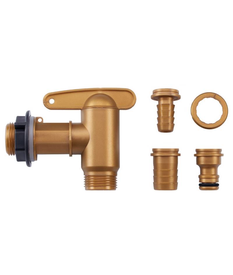 GARANTIA Auslaufhahn-Set 'Aqua Quick' gold Kunststoff 4-teilig von Garantia