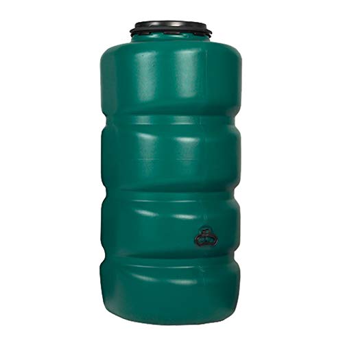 GARANTIA Gartentank Regentonne 750 Liter dunkelgrün inkl. Klarsichtschlauch - Wassertank, Regenfass, Tonne mit Deckel, Regenwassertonne, Wasserbehälter, Fass, Regenwassertank, Wasserfass von Garantia