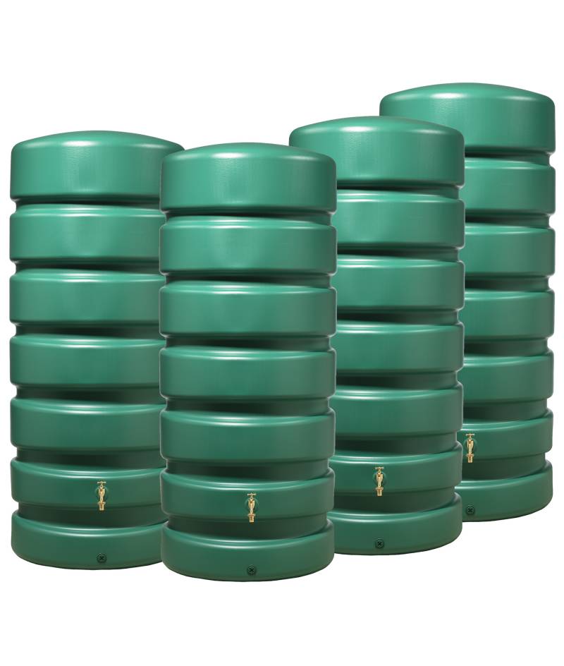 GARANTIA Regentonnen 'Classico' grün 2600 l 4 Stück von Garantia