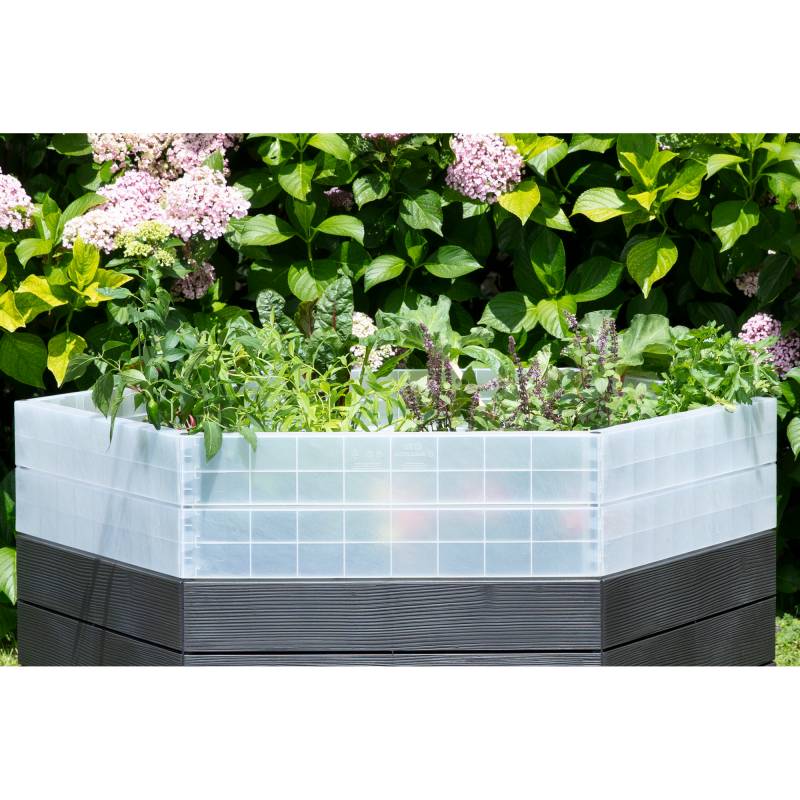 GARANTIA Hochbeet 'Ergo Turbo L 75 Wood' anthrazit/braun 110 x 75 x 110 cm von Garantia