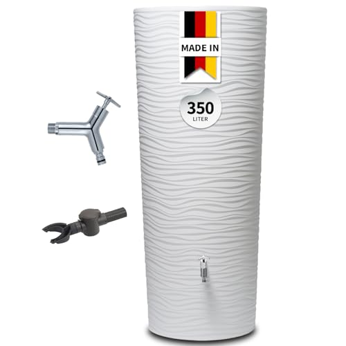 GARANTIA Natura 2in1 Regentonne Komplett-Set 350 Liter Arctic inkl. Design Chrom-Auslaufhahn und Fallrohranschluss - Wassertank, Regenfass, Regenwassertonne, Regenwassertank, Wasserfass GARANTIA Natura 2in1 Regentonne Komplett-Set 350 Liter Arctic inkl. Design Chrom-Auslaufhahn und Fallrohranschluss - Wassertank, Regenfass, Regenwassertonne, Regenwassertank, Wasserfass von Garantia