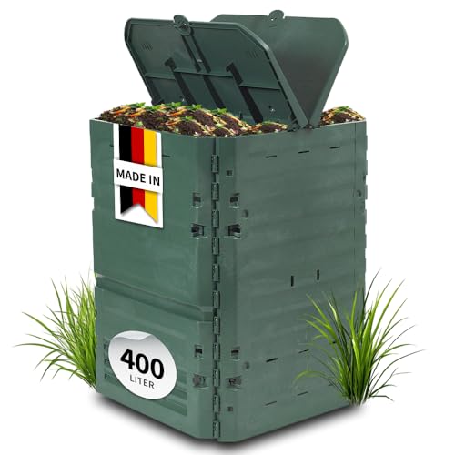 GARANTIA Thermo-King Komposter 400 Liter grün - Komposter Garten, Schnellkomposter, Abfall & Recycling, Biomüll, Komposteimer, Thermokomposter, Garten, Kompost, Schnellkomposter Garten von Garantia