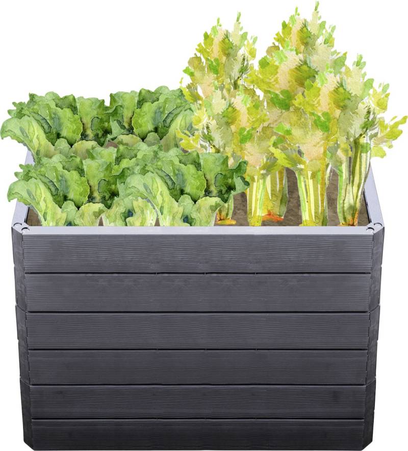 Garantia Hochbeet Ergo Quadro M 75 80 x 60 x 75 cm, wood, Wassersystem von Garantia