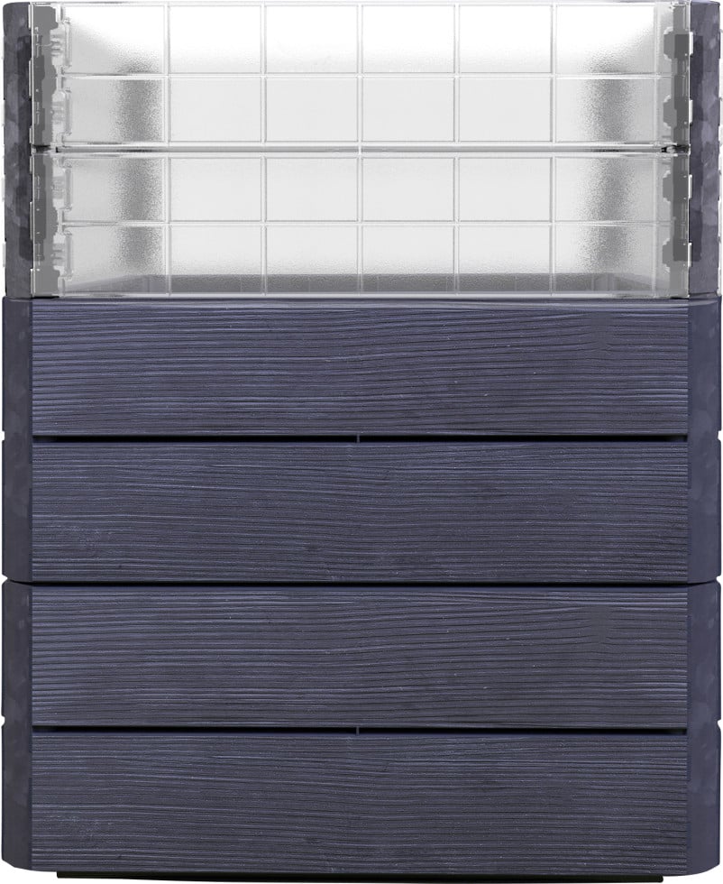 Garantia Hochbeet Ergo Quadro Turbo M 75 80 x 60 x 75 cm, wood, Wassersystem & Wachstumsmodul von Garantia