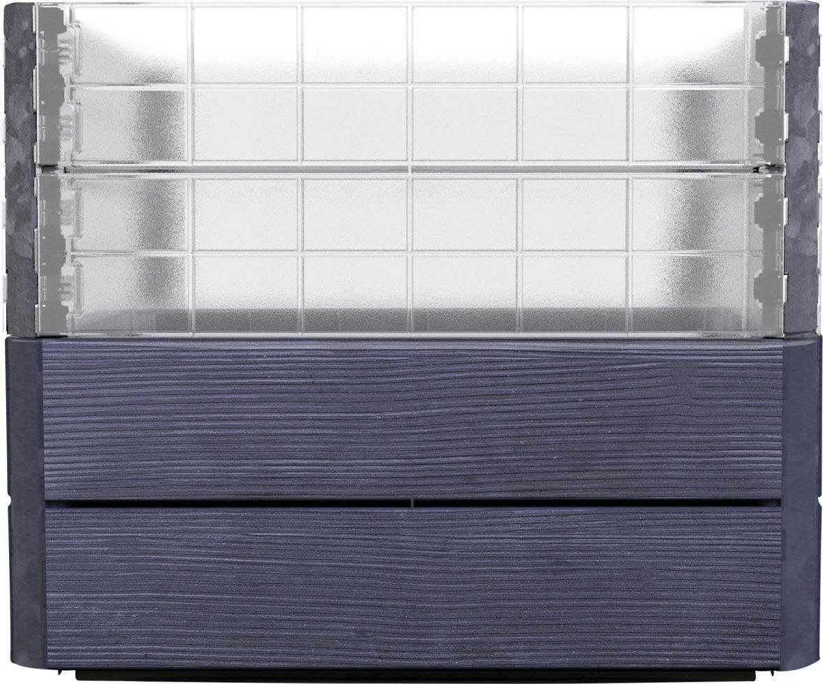 Garantia Hochbeet Ergo Quadro Turbo S 50 60 x 60 x 50 cm, wood, Wassersystem & Wachstumsmodul von Garantia