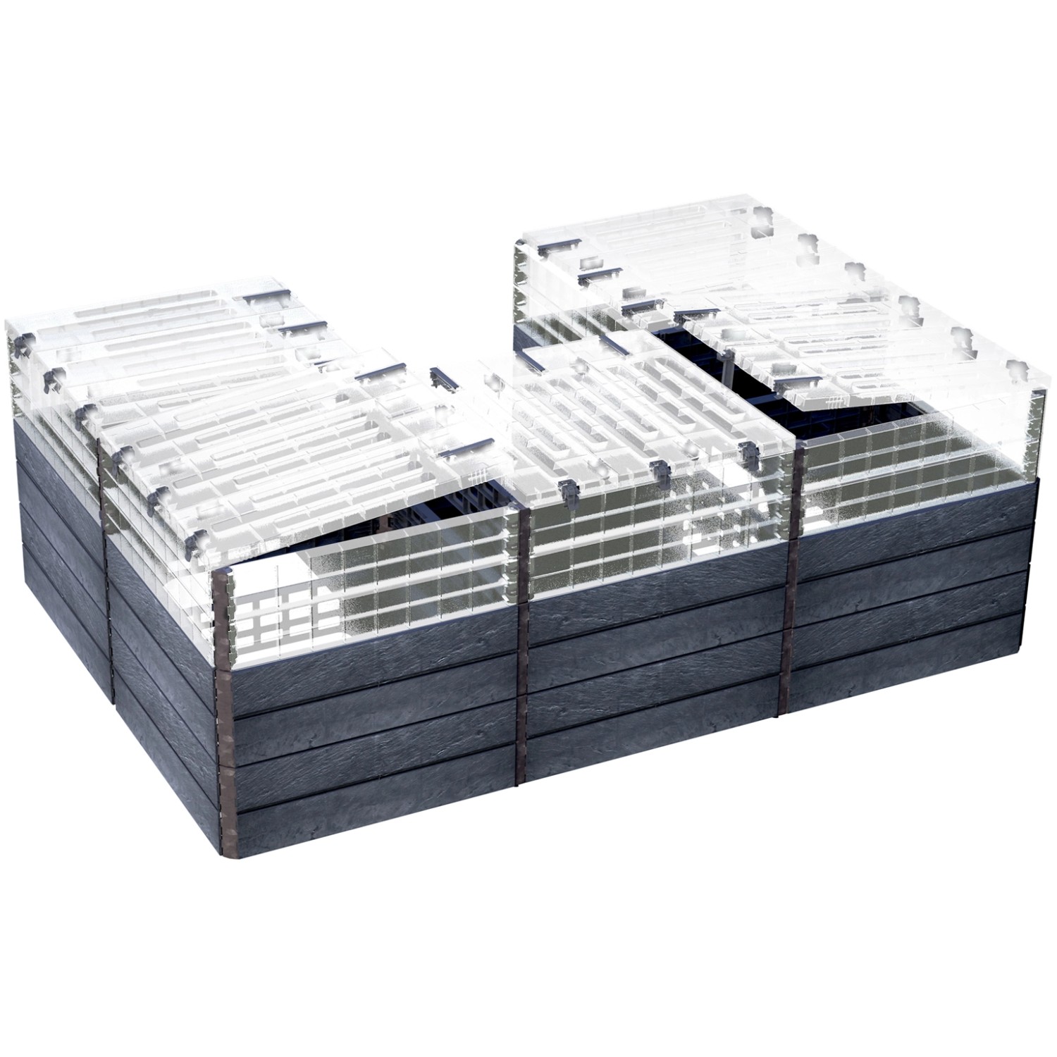 Garantia Hochbeet-System U Turbo Plus Ergo Quadro 80 cm x 240 cm x 160 Stone Garantia Hochbeet-System U Turbo Plus Ergo Quadro 80 cm x 240 cm x 160 Stone von Garantia