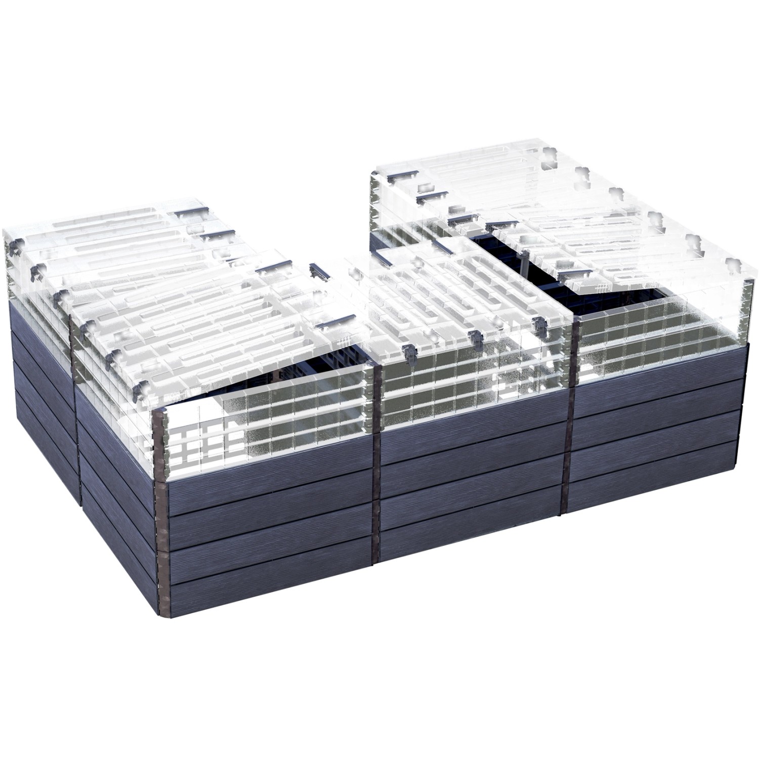 Garantia Hochbeet-System U Turbo Plus Ergo Quadro 80 cm x 240 cm x 160 Wood Garantia Hochbeet-System U Turbo Plus Ergo Quadro 80 cm x 240 cm x 160 Wood von Garantia