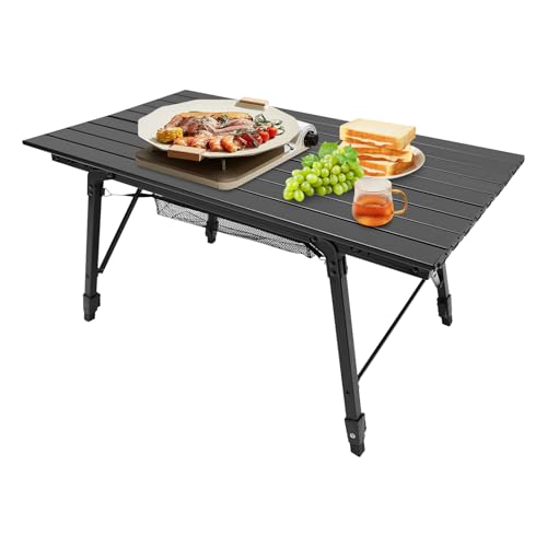 Garbenat Campingtisch 90 x 51cm Mehrzwecktisch Faltbar Campingtisch Barbecuetisch aus Aluminium Höhenverstellbar Klapptisch bis zu 30kg Gartentisch für Outdoor-Kochen, Picknick, Camping-Schwarz Garbenat Campingtisch 90 x 51cm Mehrzwecktisch Faltbar Campingtisch Barbecuetisch aus Aluminium Höhenverstellbar Klapptisch bis zu 30kg Gartentisch für Outdoor-Kochen, Picknick, Camping-Schwarz von Garbenat