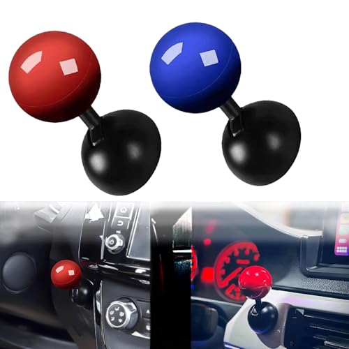 Garberson 2 PCS Rituals Auto Start Stop Startknopf Button Cover Startknopf Abdeckung Car Start Button Rocker(Rot+Blau) von Garberson