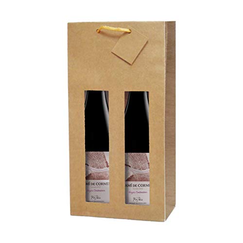 POU 804.59 Flaschenhalter mit Fenster, Natural Kraft, 350 g / M2, 18 + 8,8 x 38 cm POU 804.59 Flaschenhalter mit Fenster, Natural Kraft, 350 g / M2, 18 + 8,8 x 38 cm von García de Pou