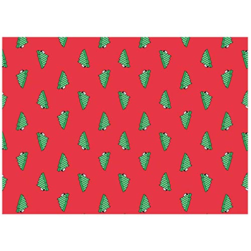 Pou 804.10 Tischdecke, Kraft Christmas Trees, 60 g / M2, 31 x 43 cm, Rot von García de Pou