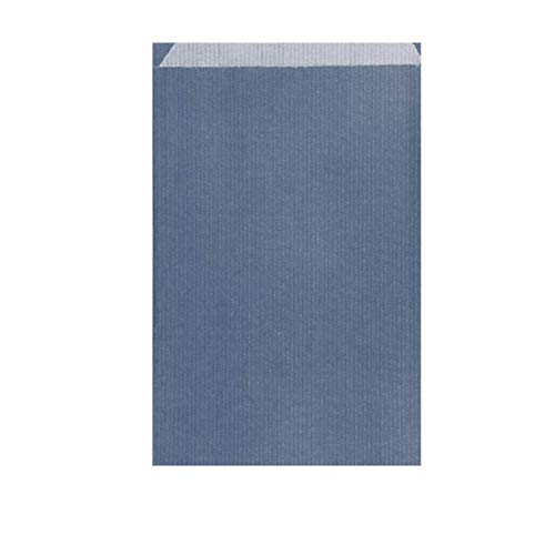 Pou 807.87 Flachbeutel Kraftpapier, 12 + 5 x 18 cm, Marineblau von García de Pou