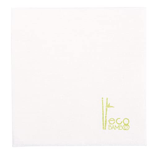 100 Stück - Servietten "Eco-Bamboo" 70 g/m2 20 x 20 cm weiß Bambus von García de Pou