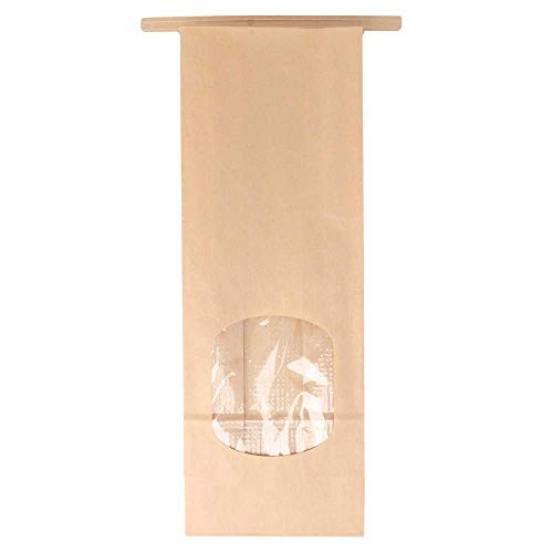 25 Stück – Beutel mit Sichtfenster 60 g/m² + 25 μ Opp 9 + 6 x 25 cm Natural Kraft von García De Pou