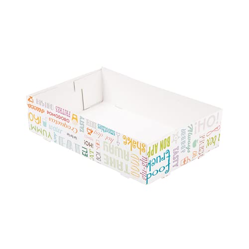 25 Stück - Transportboxen ohne Fächer 'Parole' 450 g/m2 25,5 x 16 x 6,5 cm weiß Karton 25 Stück - Transportboxen ohne Fächer 'Parole' 450 g/m2 25,5 x 16 x 6,5 cm weiß Karton von García de Pou