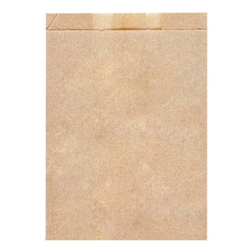 250 Stück Backbeutel 32 G/M2 26+8 x 35 cm Natur Kraft von Garcia de Pou