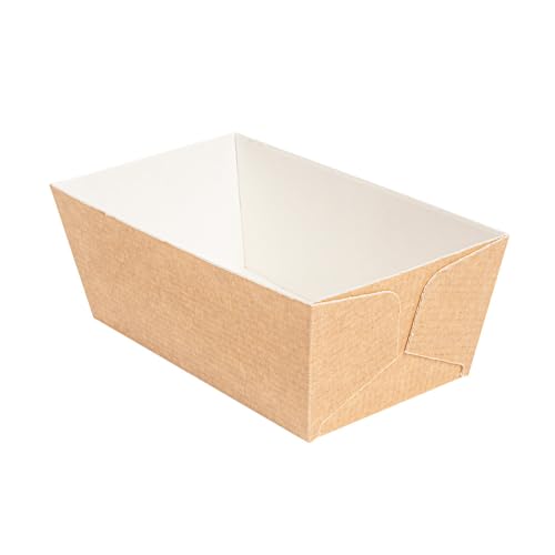 300 Stück - Backformen, 230 g/m², 11,5 x 6,5 x 5 cm, natürliche Kraft von Garcia de Pou