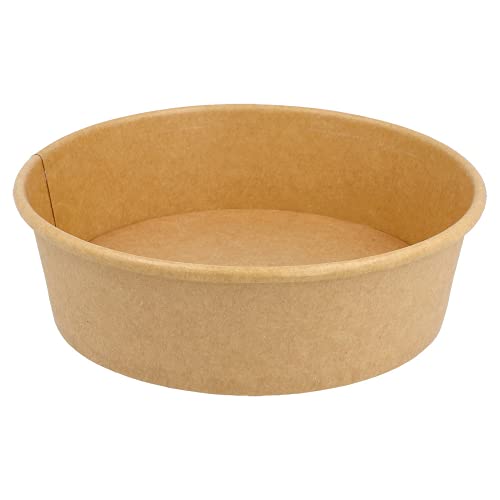 300 Stück - Salatschüsseln 1300 ml 340 + 18 Pe G/M2 Ø 18,7/16X7 cm Natural Kraft von García de Pou