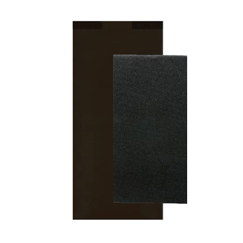 300 Stück - schwarze Servietten Enf. 'D.Point' 40 x 32 cm "Just In Time Closed" 40 + 10 Pe G/M2 11 x 25 cm schwarz Kraftpapier von Garcia de Pou
