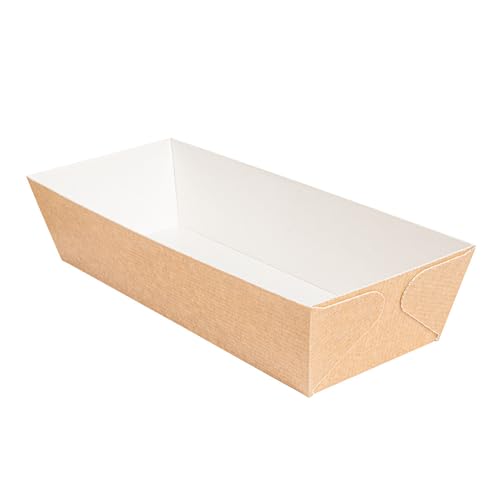 350 Stück - Backformen, 230 g/m², 22,8 x 8,5 x 5,5 cm, natürliche Kraft von Garcia de Pou